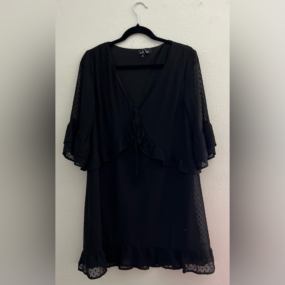 LULUs sweet ruffle mini dress